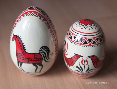 Мезенская роспись пасхальных яиц
