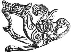 Грифон с обкладки ритона, Семибратный курганный могильник