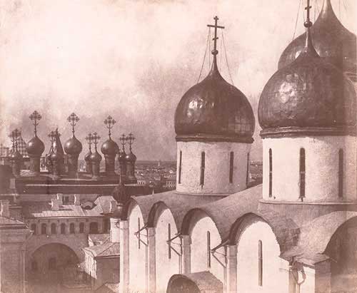 Роджер Фентон. Купола Успенского кафедрального собора в Москве.
