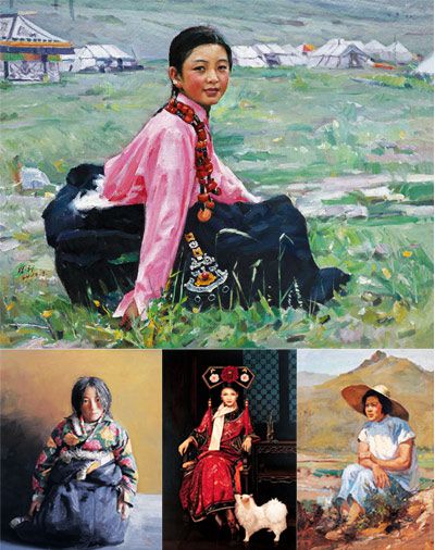 китайская реалистичная портретная живопись