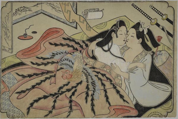 Эротические сцены на японских гравюрах