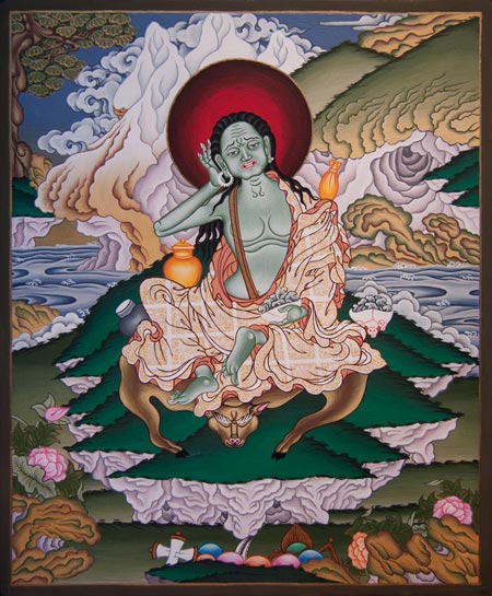 Копия с тибетской тханки Гневного Миларепы